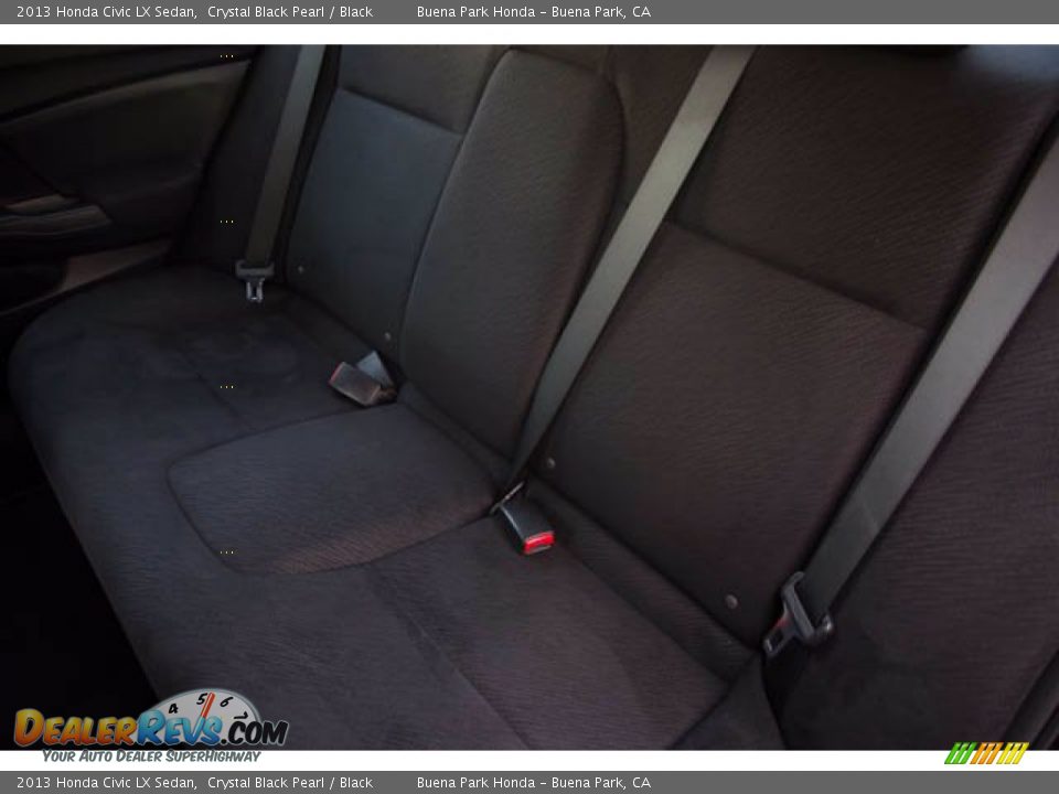 2013 Honda Civic LX Sedan Crystal Black Pearl / Black Photo #18