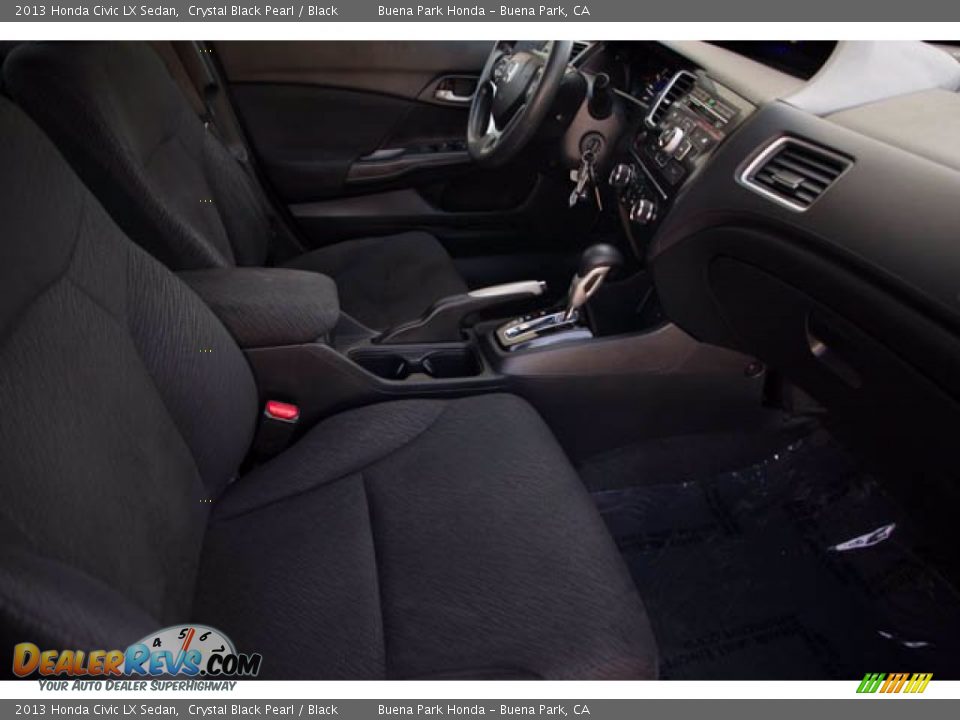 2013 Honda Civic LX Sedan Crystal Black Pearl / Black Photo #22
