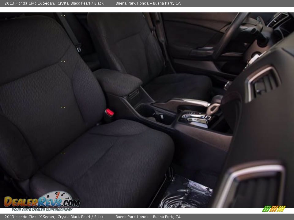 2013 Honda Civic LX Sedan Crystal Black Pearl / Black Photo #23