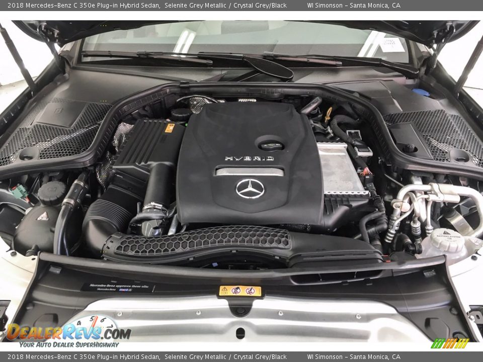 2018 Mercedes-Benz C 350e Plug-in Hybrid Sedan Selenite Grey Metallic / Crystal Grey/Black Photo #8