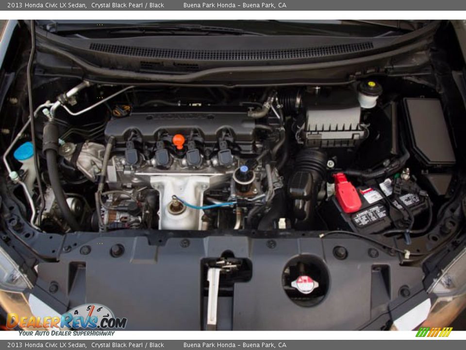 2013 Honda Civic LX Sedan Crystal Black Pearl / Black Photo #32