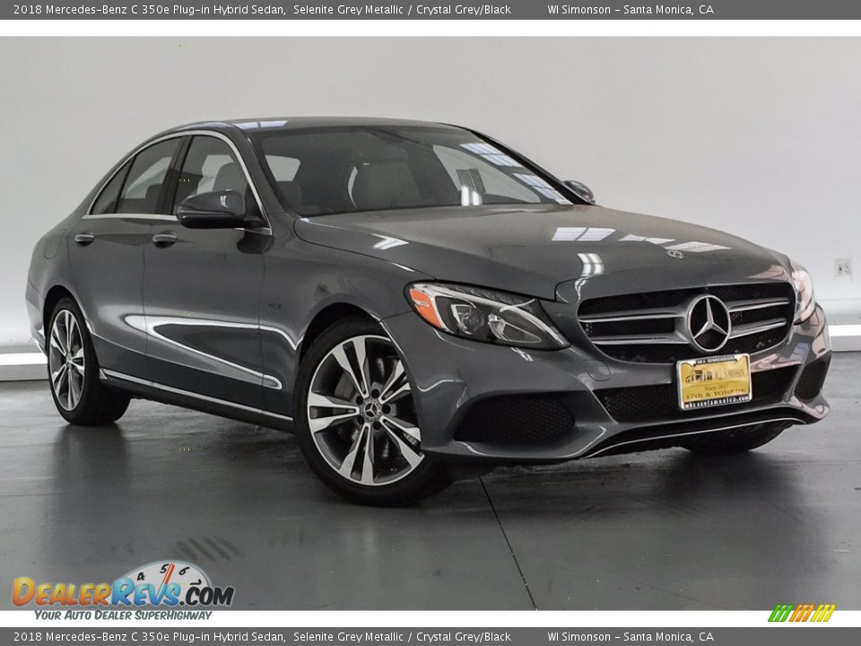 2018 Mercedes-Benz C 350e Plug-in Hybrid Sedan Selenite Grey Metallic / Crystal Grey/Black Photo #12