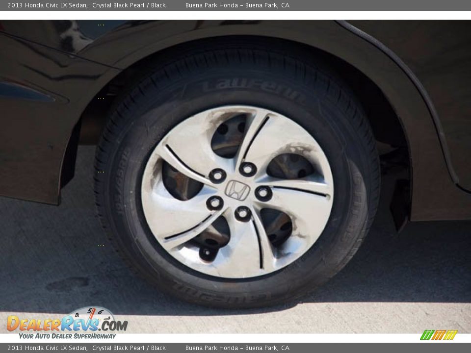 2013 Honda Civic LX Sedan Crystal Black Pearl / Black Photo #33