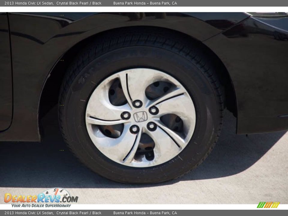 2013 Honda Civic LX Sedan Crystal Black Pearl / Black Photo #34