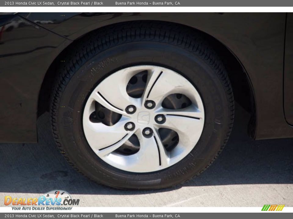 2013 Honda Civic LX Sedan Crystal Black Pearl / Black Photo #36