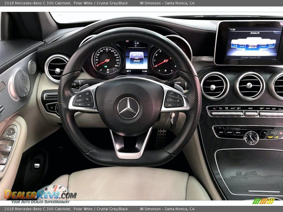 2018 Mercedes-Benz C 300 Cabriolet Polar White / Crystal Grey/Black Photo #4