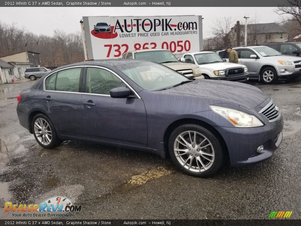 2012 Infiniti G 37 x AWD Sedan Graphite Shadow / Stone Photo #2