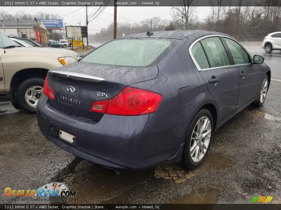 2012 Infiniti G 37 x AWD Sedan Graphite Shadow / Stone Photo #4