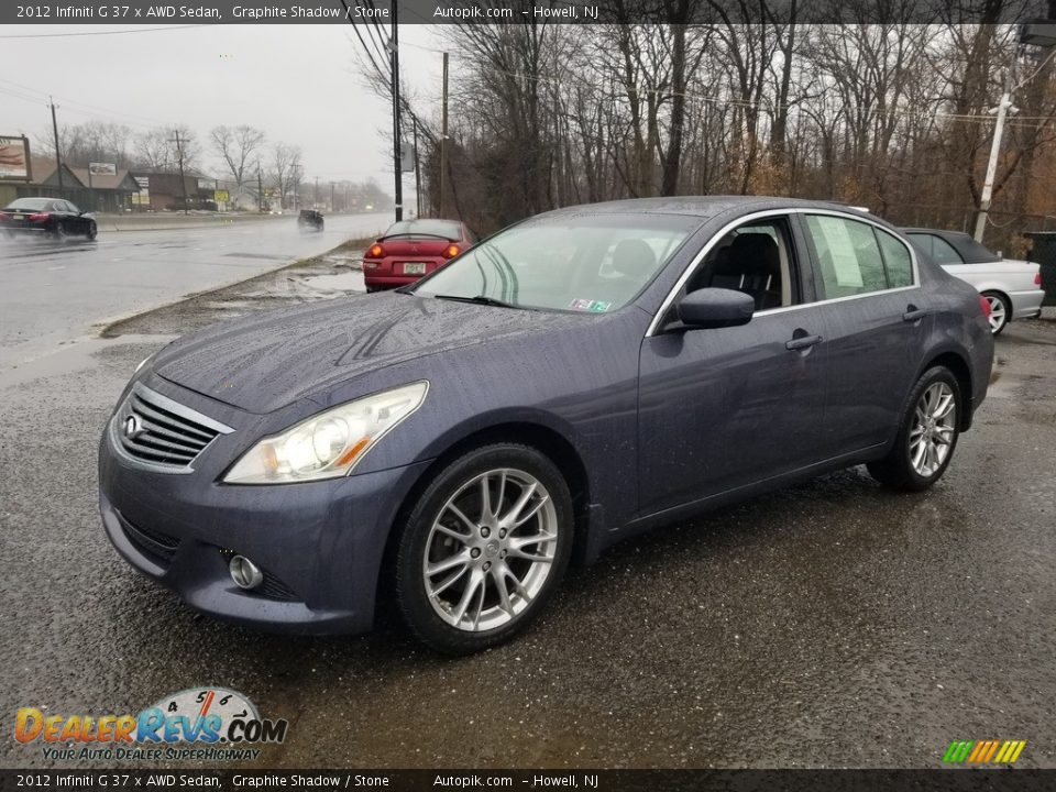 2012 Infiniti G 37 x AWD Sedan Graphite Shadow / Stone Photo #7