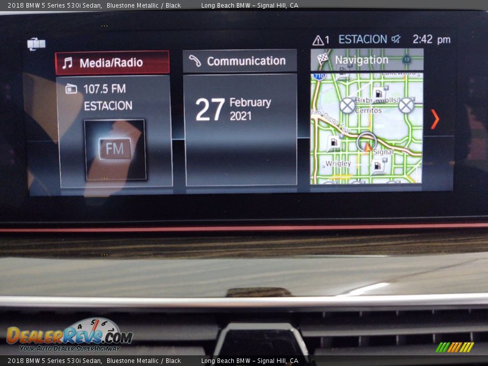 2018 BMW 5 Series 530i Sedan Bluestone Metallic / Black Photo #23