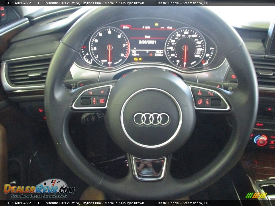2017 Audi A6 2.0 TFSI Premium Plus quattro Mythos Black Metallic / Nougat Brown Photo #32