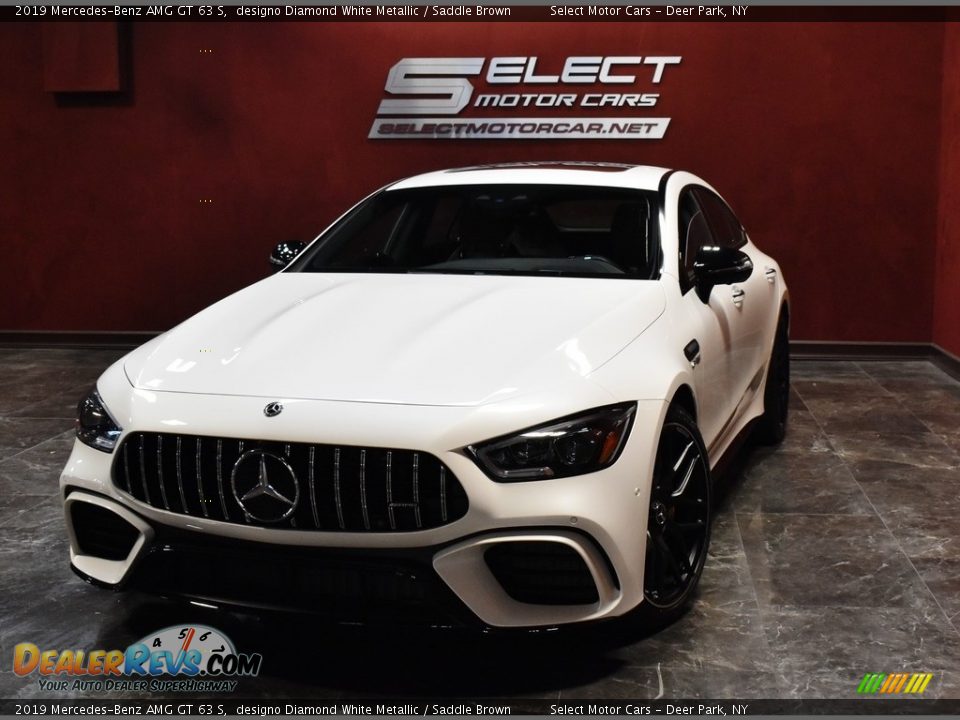 2019 Mercedes-Benz AMG GT 63 S designo Diamond White Metallic / Saddle Brown Photo #1