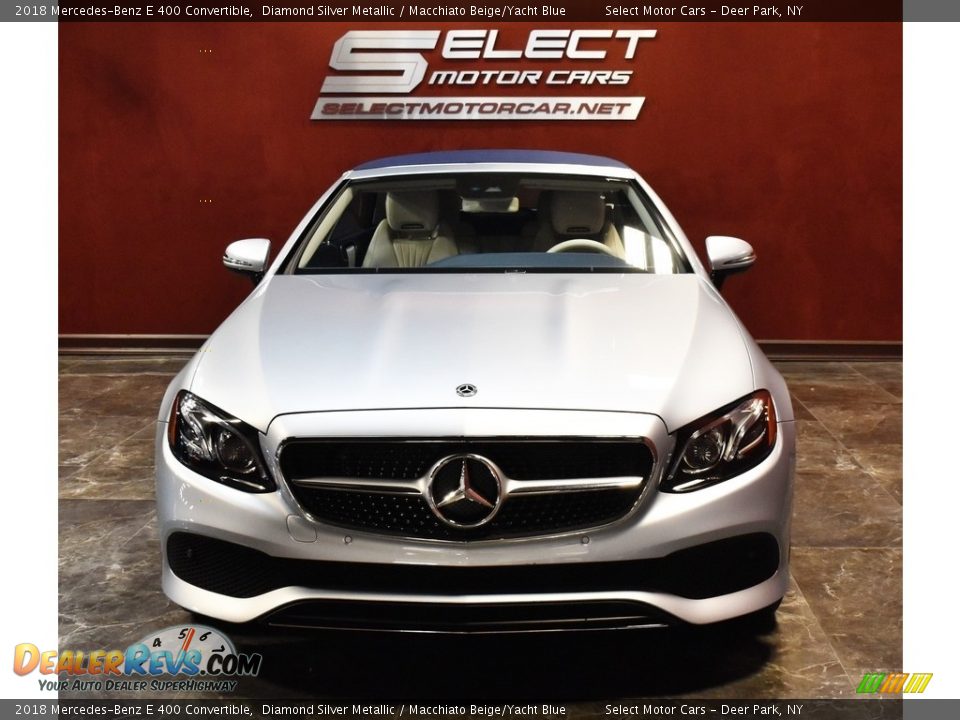 2018 Mercedes-Benz E 400 Convertible Diamond Silver Metallic / Macchiato Beige/Yacht Blue Photo #2