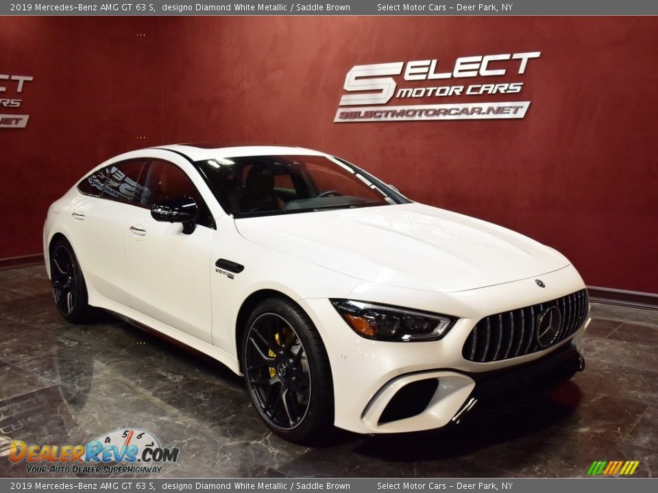 2019 Mercedes-Benz AMG GT 63 S designo Diamond White Metallic / Saddle Brown Photo #3