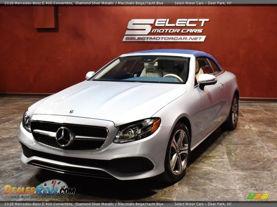 2018 Mercedes-Benz E 400 Convertible Diamond Silver Metallic / Macchiato Beige/Yacht Blue Photo #7