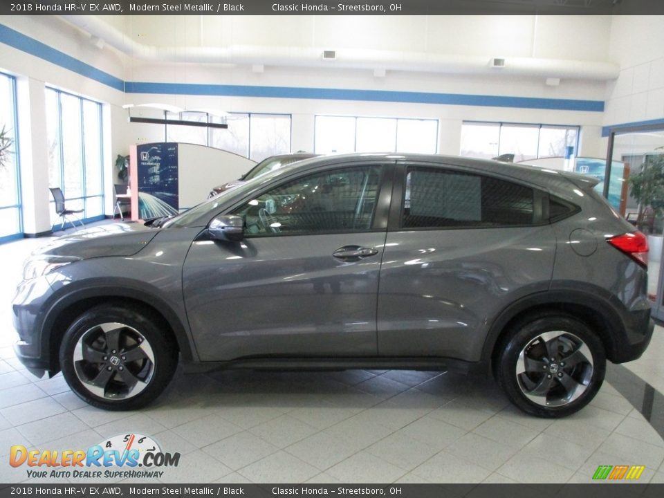 2018 Honda HR-V EX AWD Modern Steel Metallic / Black Photo #10