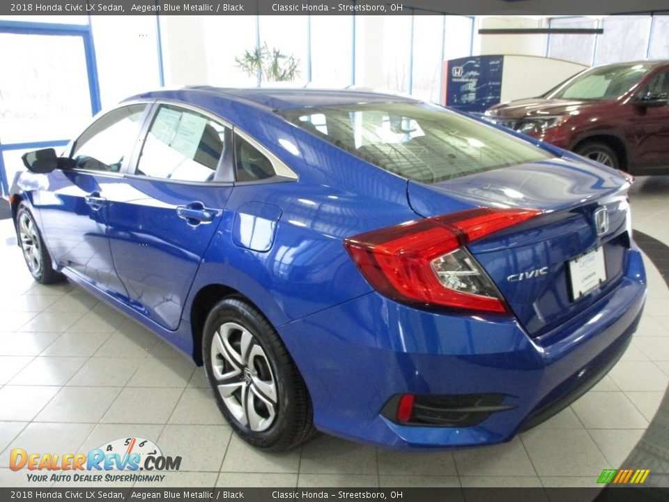 2018 Honda Civic LX Sedan Aegean Blue Metallic / Black Photo #9