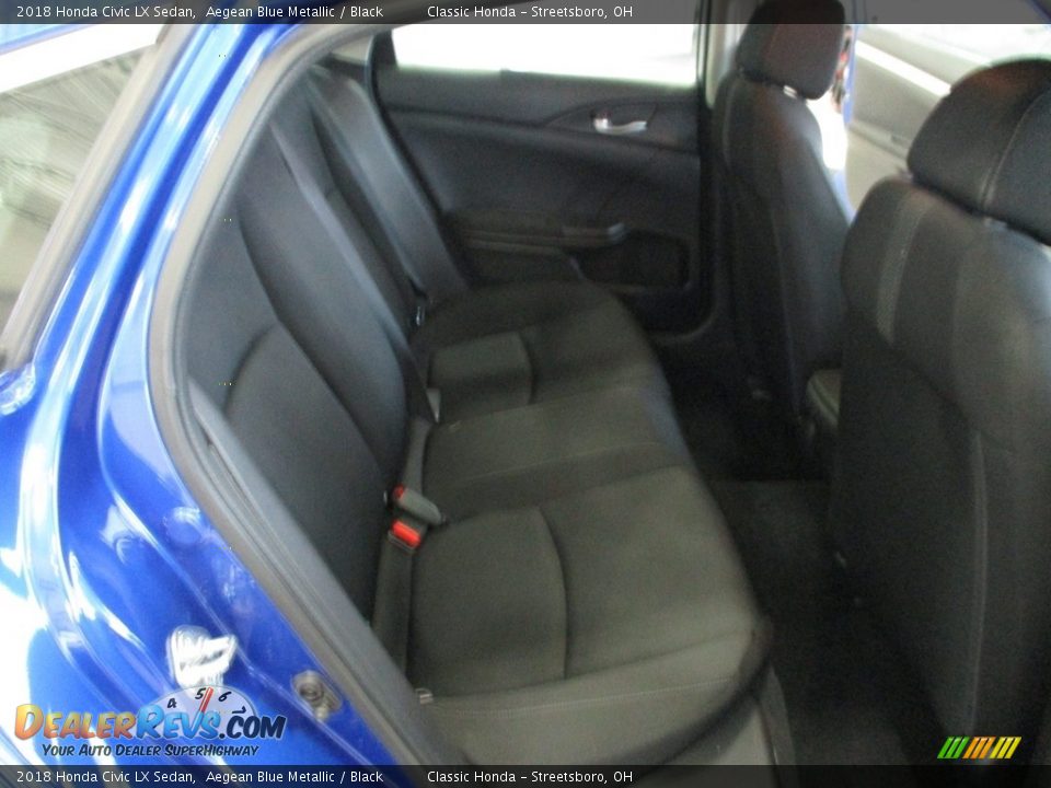 2018 Honda Civic LX Sedan Aegean Blue Metallic / Black Photo #19