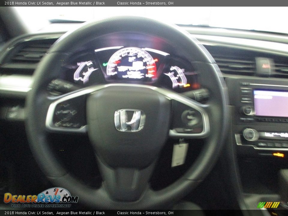 2018 Honda Civic LX Sedan Aegean Blue Metallic / Black Photo #29