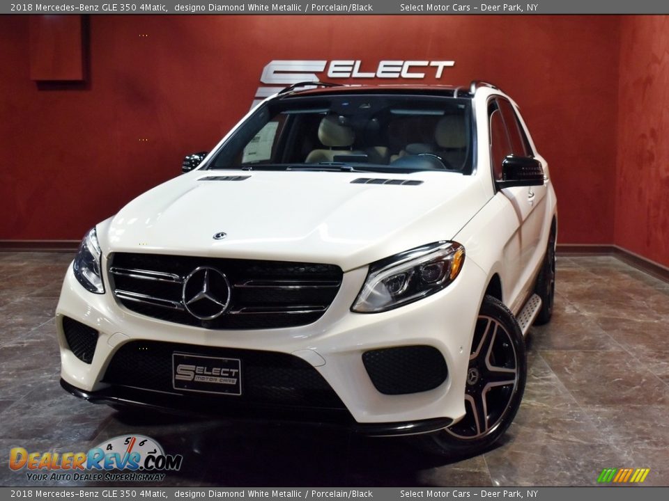 2018 Mercedes-Benz GLE 350 4Matic designo Diamond White Metallic / Porcelain/Black Photo #1