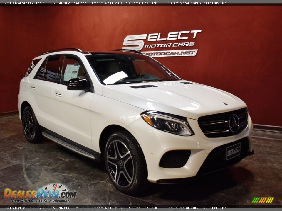 2018 Mercedes-Benz GLE 350 4Matic designo Diamond White Metallic / Porcelain/Black Photo #3