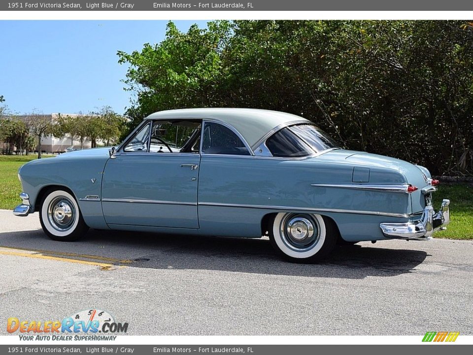 1951 Ford Victoria Sedan Light Blue / Gray Photo #3