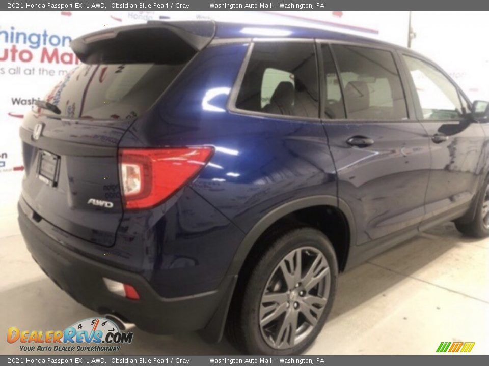 2021 Honda Passport EX-L AWD Obsidian Blue Pearl / Gray Photo #4