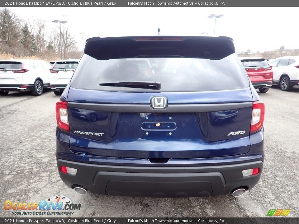 2021 Honda Passport EX-L AWD Obsidian Blue Pearl / Gray Photo #4