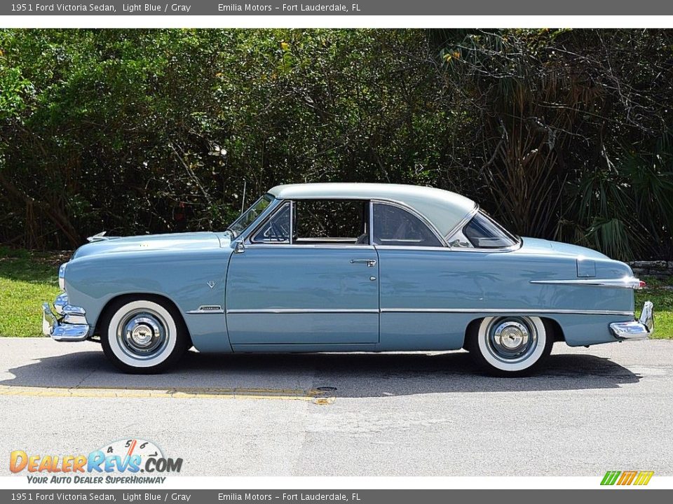 1951 Ford Victoria Sedan Light Blue / Gray Photo #5