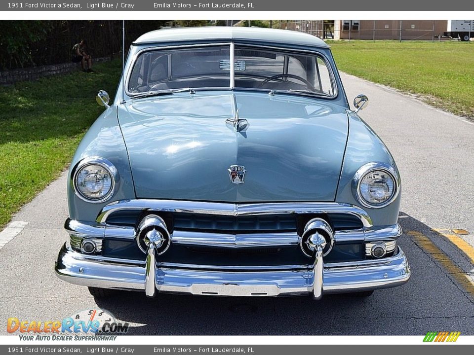 1951 Ford Victoria Sedan Light Blue / Gray Photo #7