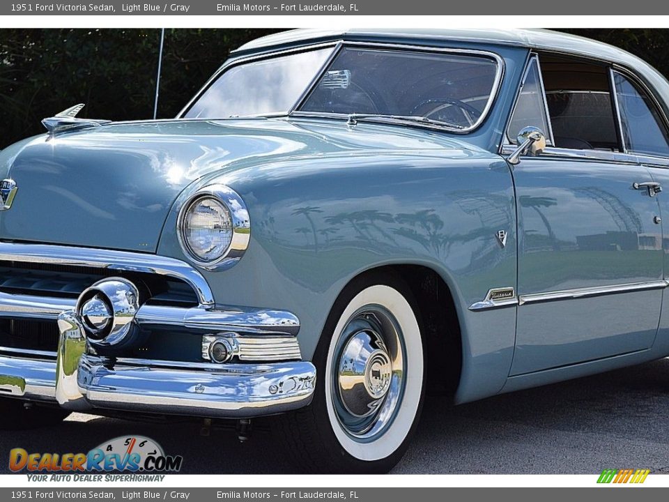 1951 Ford Victoria Sedan Light Blue / Gray Photo #8