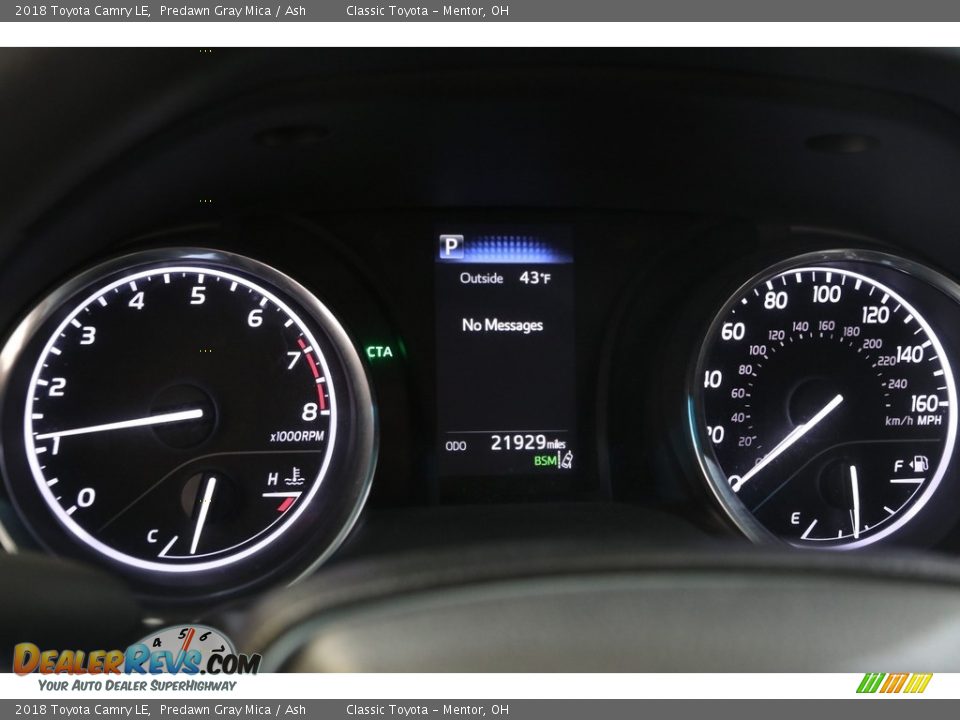 2018 Toyota Camry LE Predawn Gray Mica / Ash Photo #8
