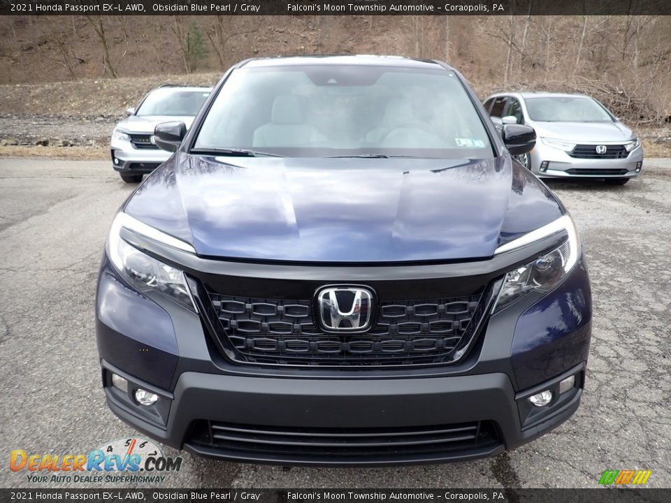 2021 Honda Passport EX-L AWD Obsidian Blue Pearl / Gray Photo #7