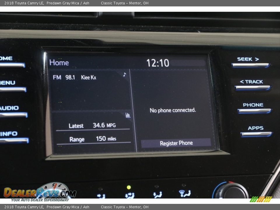 2018 Toyota Camry LE Predawn Gray Mica / Ash Photo #10