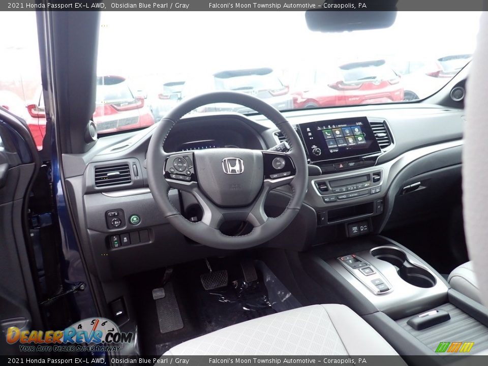 2021 Honda Passport EX-L AWD Obsidian Blue Pearl / Gray Photo #10