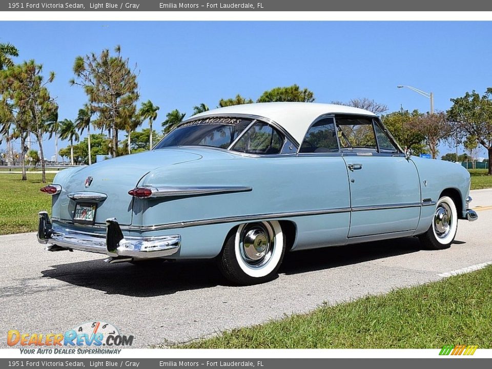 1951 Ford Victoria Sedan Light Blue / Gray Photo #15