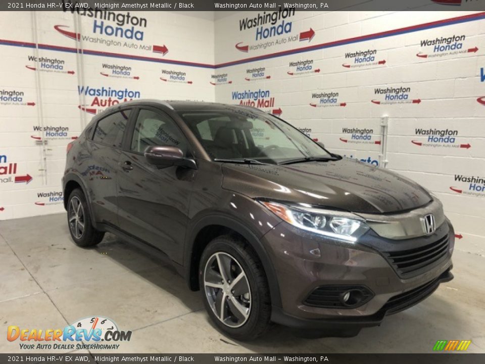 2021 Honda HR-V EX AWD Midnight Amethyst Metallic / Black Photo #2