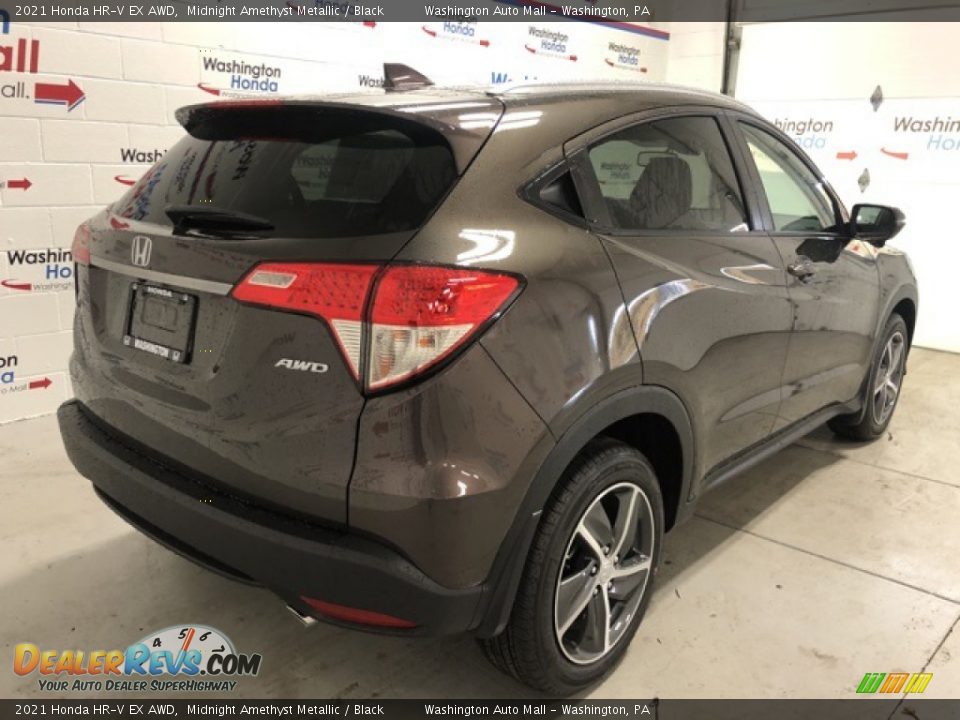 2021 Honda HR-V EX AWD Midnight Amethyst Metallic / Black Photo #3