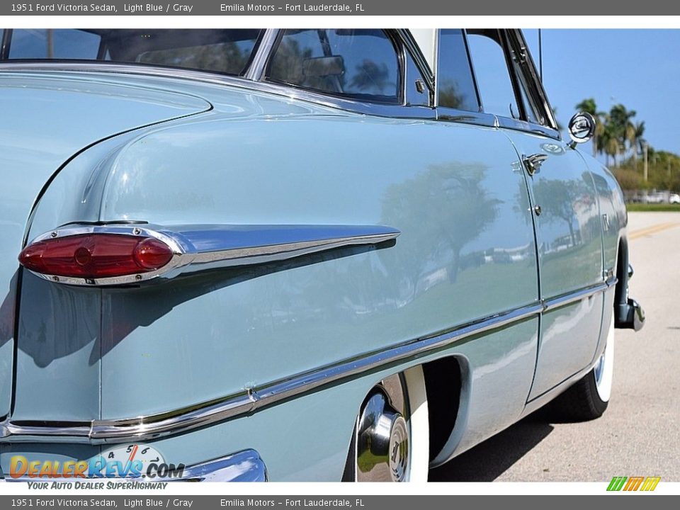 1951 Ford Victoria Sedan Light Blue / Gray Photo #17