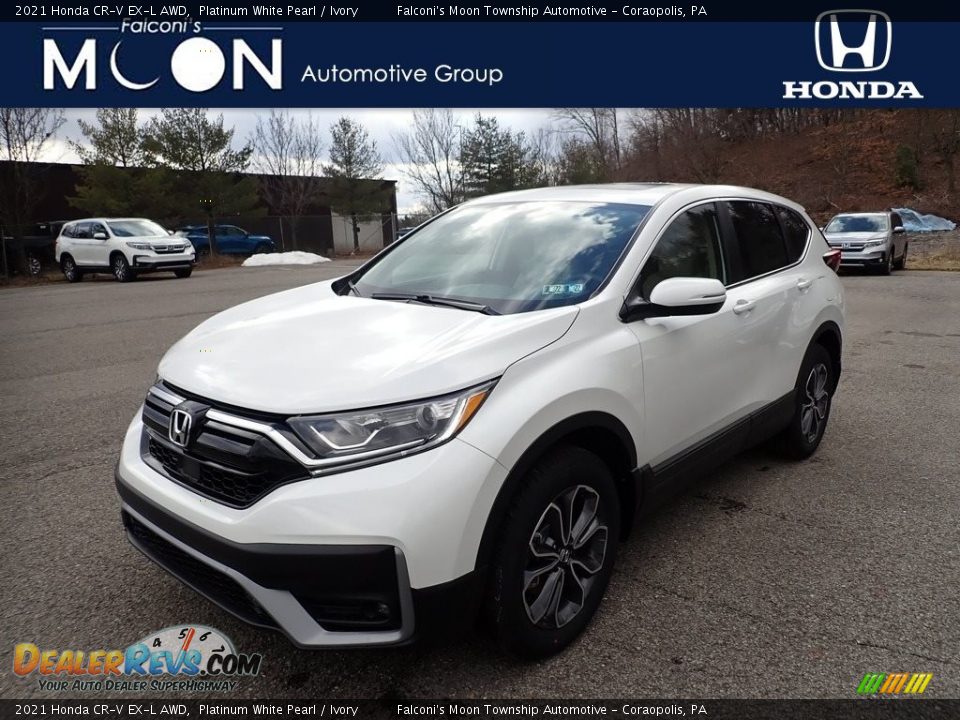 2021 Honda CR-V EX-L AWD Platinum White Pearl / Ivory Photo #1