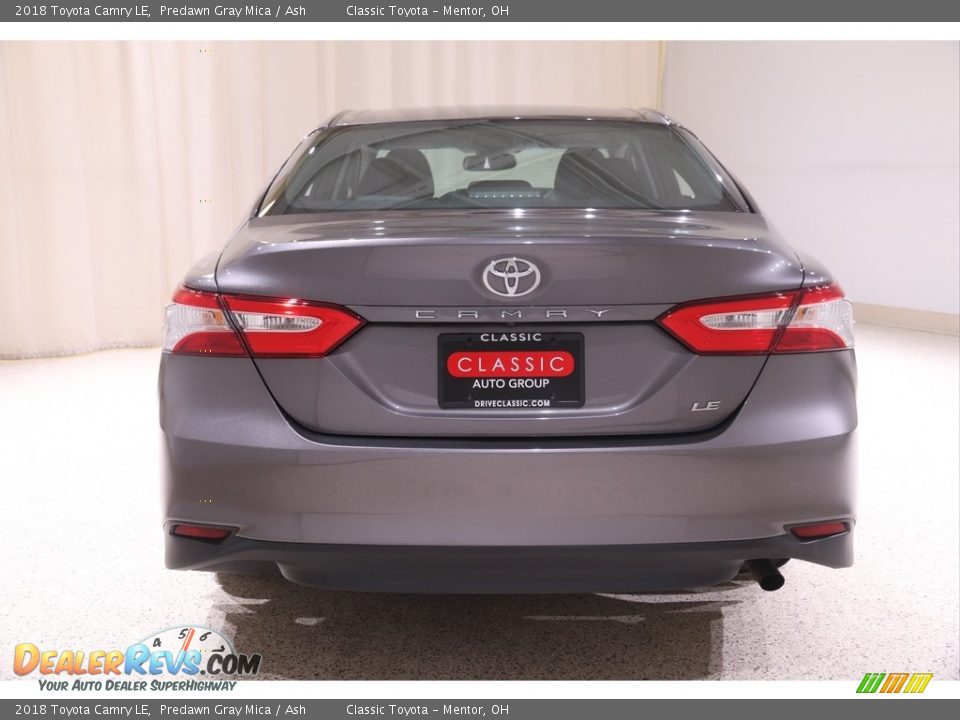 2018 Toyota Camry LE Predawn Gray Mica / Ash Photo #20