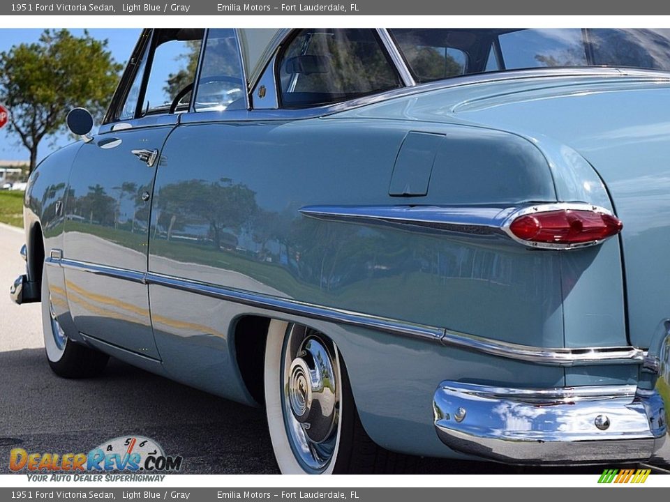 1951 Ford Victoria Sedan Light Blue / Gray Photo #21