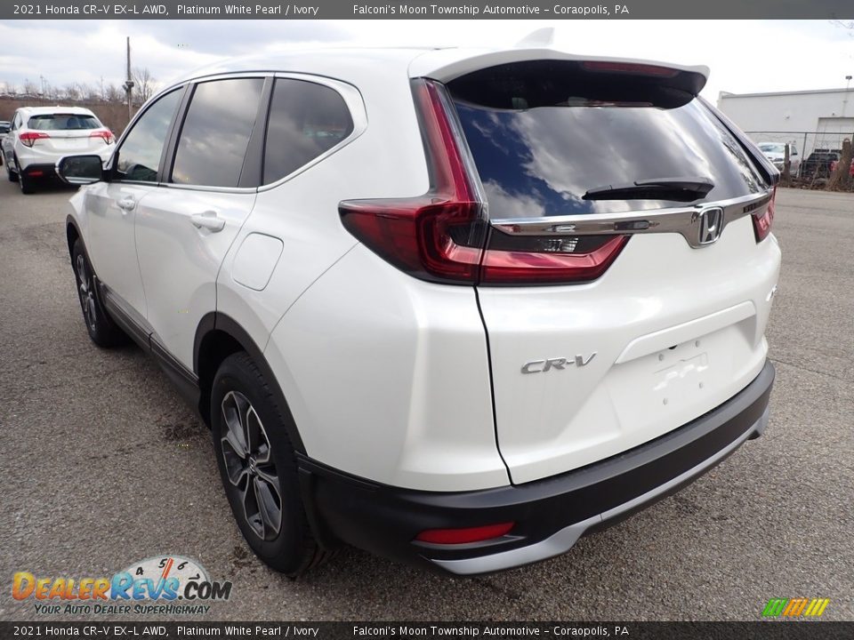 2021 Honda CR-V EX-L AWD Platinum White Pearl / Ivory Photo #3