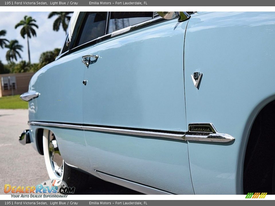 1951 Ford Victoria Sedan Light Blue / Gray Photo #22