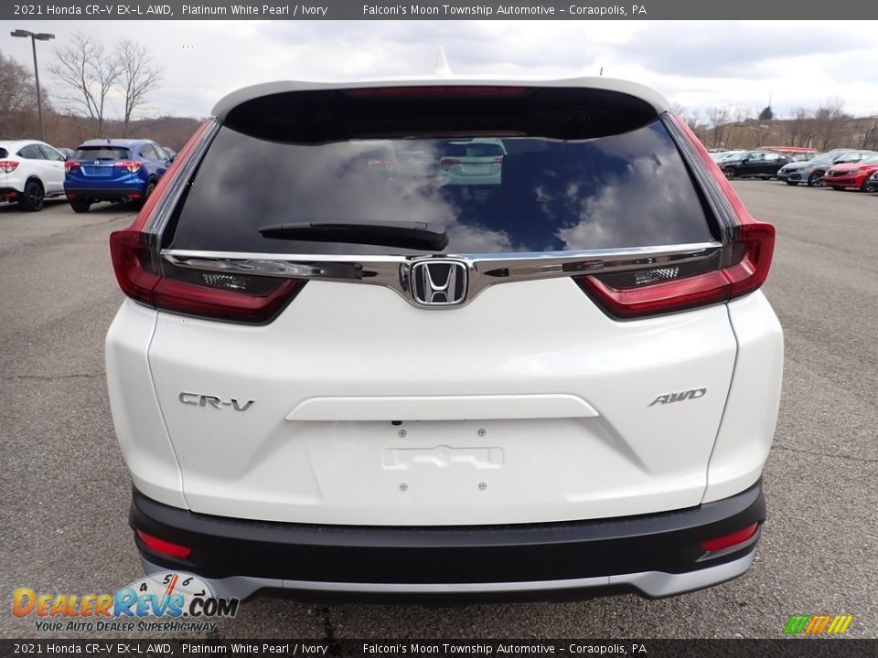 2021 Honda CR-V EX-L AWD Platinum White Pearl / Ivory Photo #4