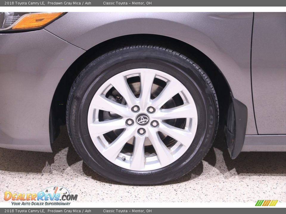 2018 Toyota Camry LE Predawn Gray Mica / Ash Photo #22