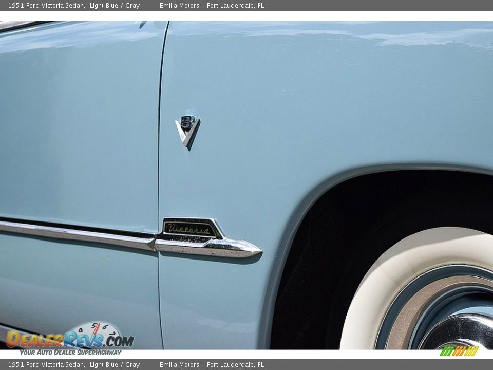 1951 Ford Victoria Sedan Light Blue / Gray Photo #23