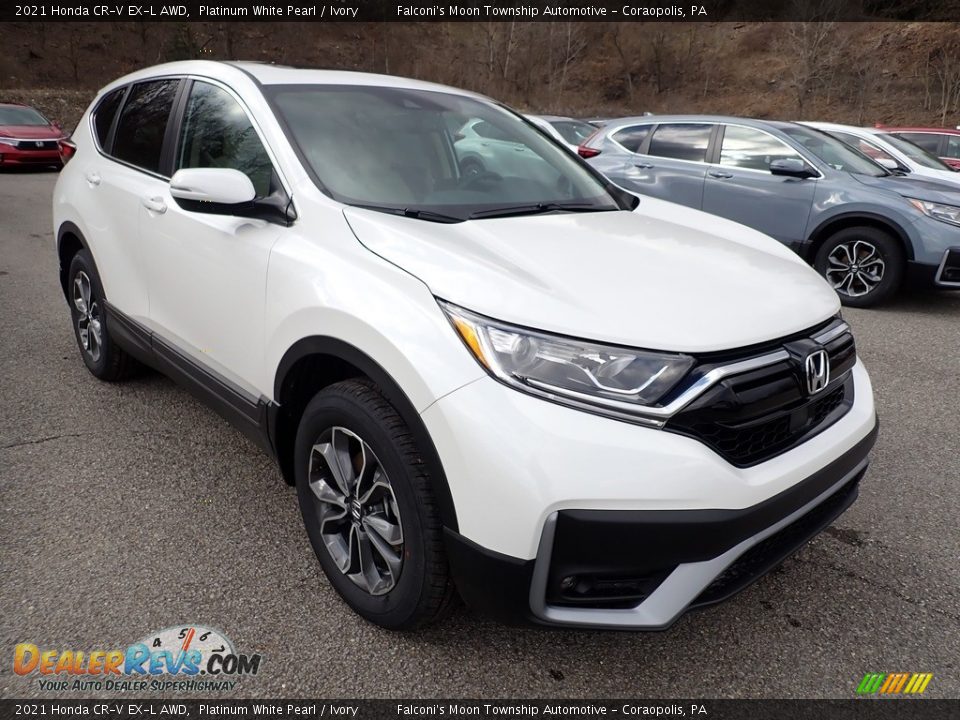 2021 Honda CR-V EX-L AWD Platinum White Pearl / Ivory Photo #6