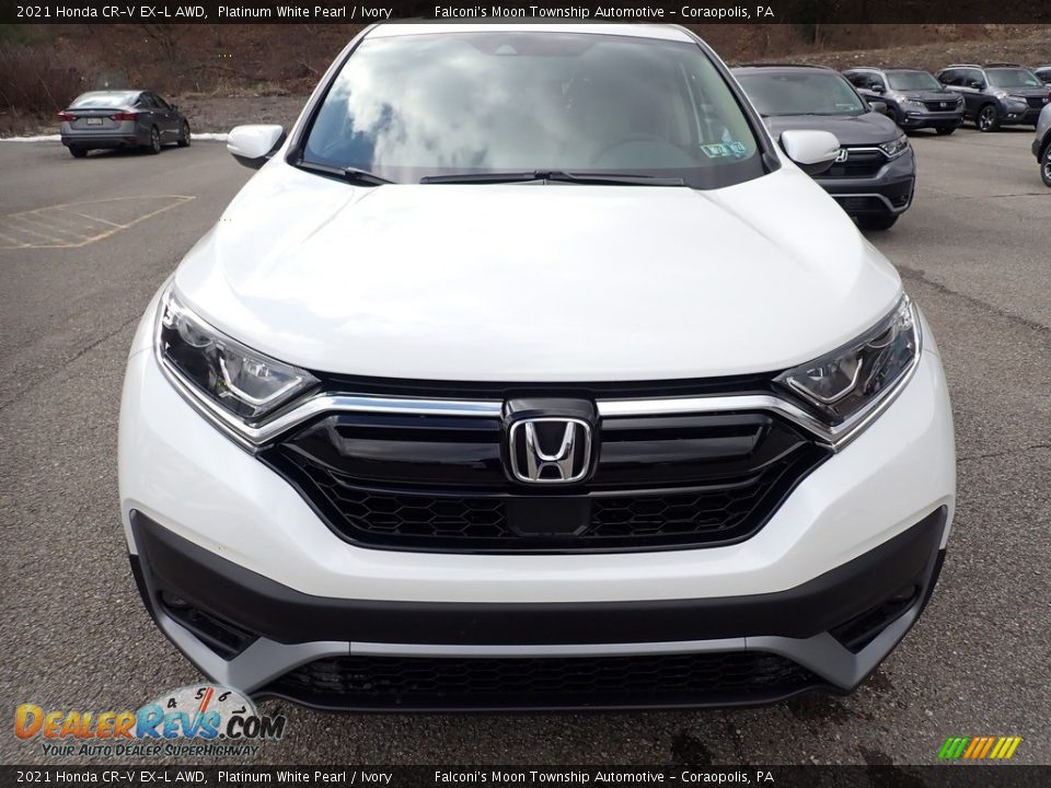 2021 Honda CR-V EX-L AWD Platinum White Pearl / Ivory Photo #7