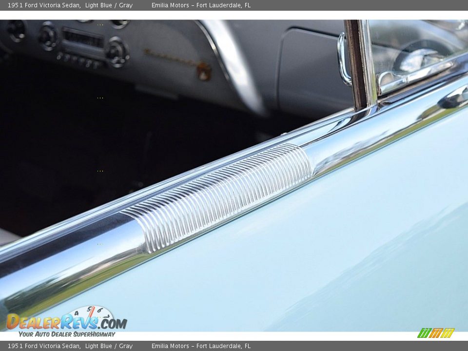 1951 Ford Victoria Sedan Light Blue / Gray Photo #28